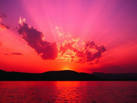 jolie couche du soleil